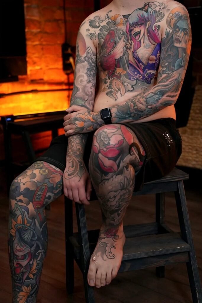 Tatuaje anime realizado en Museum Tattoo, estudio de tatuajes en Valencia