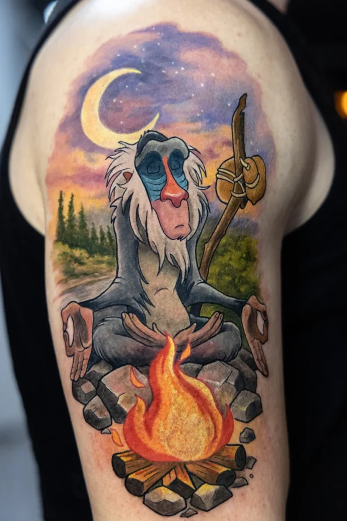 Rafiki de acampada: brazo a color por Alena Lang