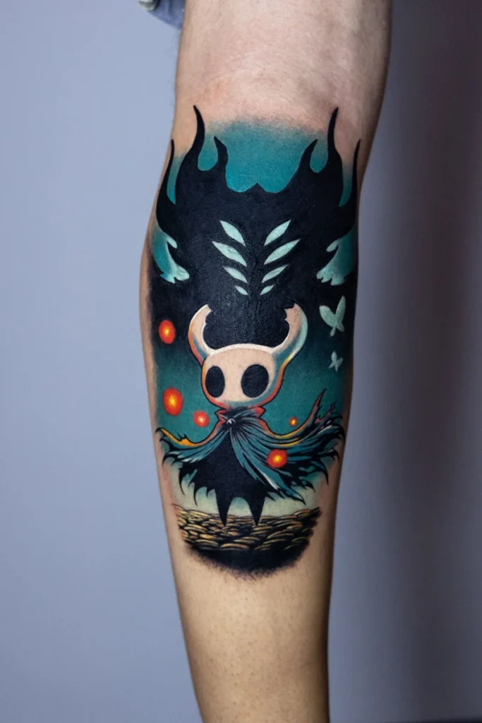 Hollow Knight en la pierna: cover up a full color por Nelson